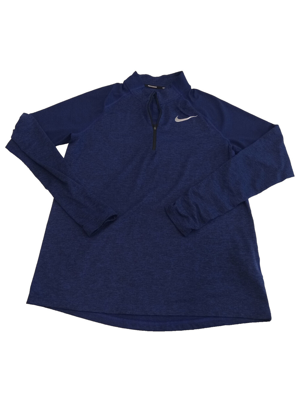 Nike Dri-FIT Element Pullover Mens Medium Blue Heathered 1/2 Zip Running Top M